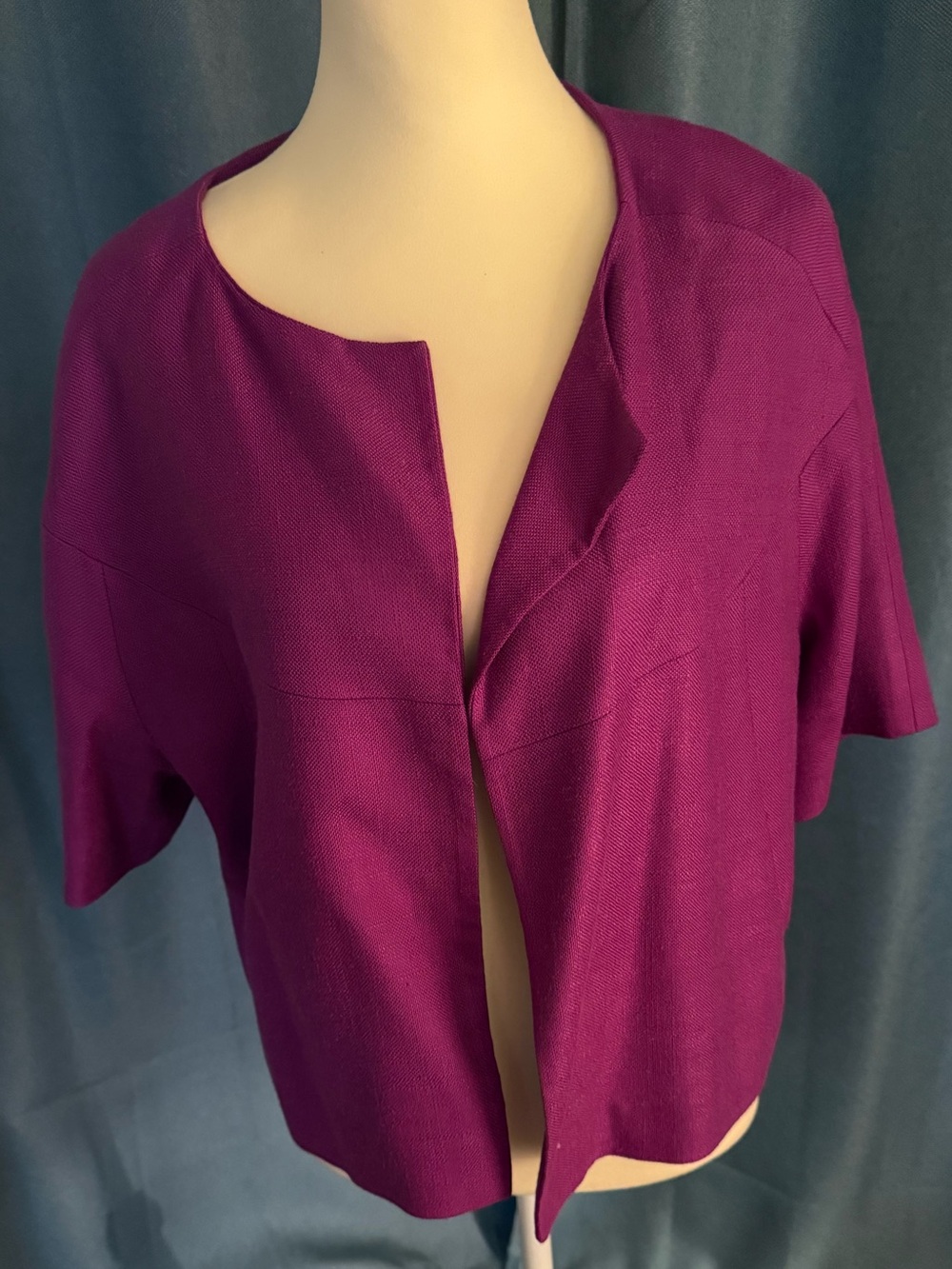 kate spade Short Sleeve Cropped Jacket - Plum